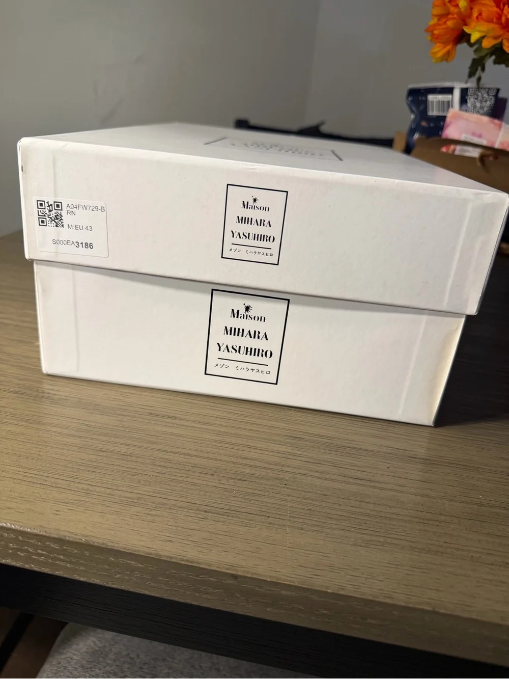 Maison MIHARA YASUHIRO Peterson Low OG Sole Canvas White Sneakers (Brown)